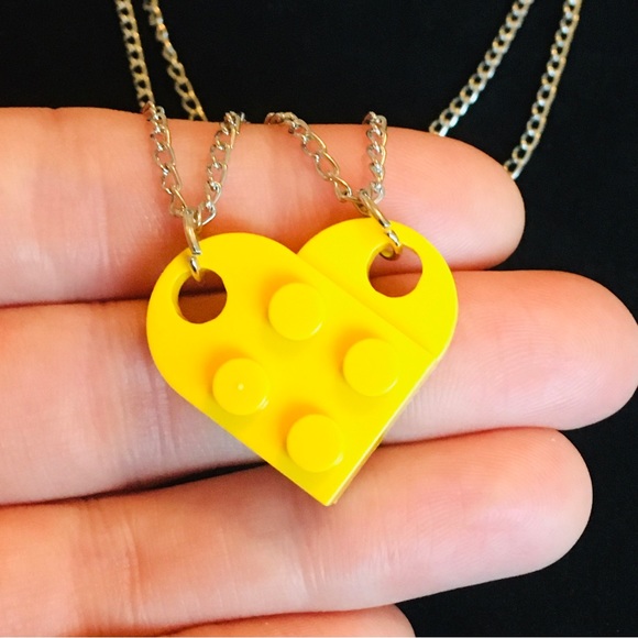 Cute Double Chain Yellow Lego Necklace - Picture 2 of 8